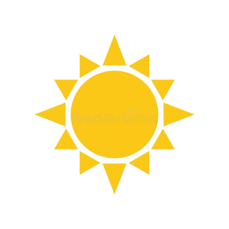 Yellow sun isolated - PNG stock photo. Illustration of bright - 105444262