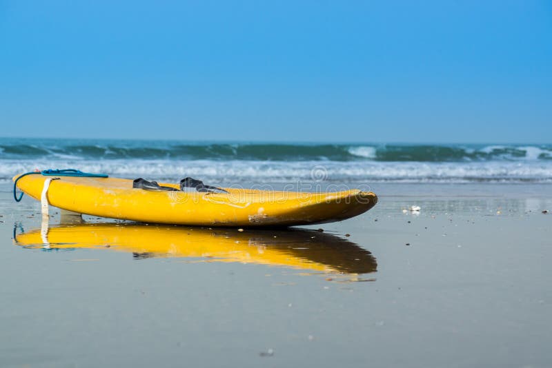 A Surfboard on a Beach in Gambia Stock Photo - Image of surf, smiling ...