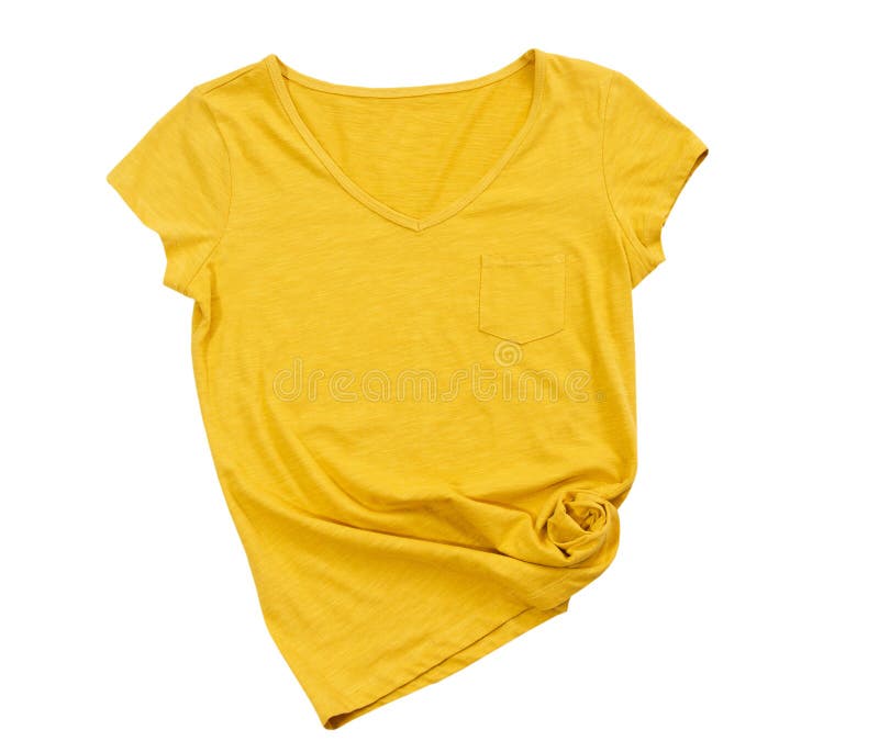 Download Yellow T-shirt Can Be Used As Design Template, Yellow T Shirt Isolated Mockup Top View, Empty T ...
