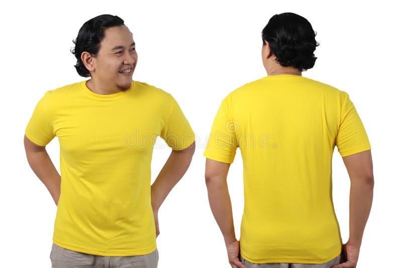 Download Yellow Shirt Design Template Stock Image Image Of Body Mockup 148279209 PSD Mockup Templates