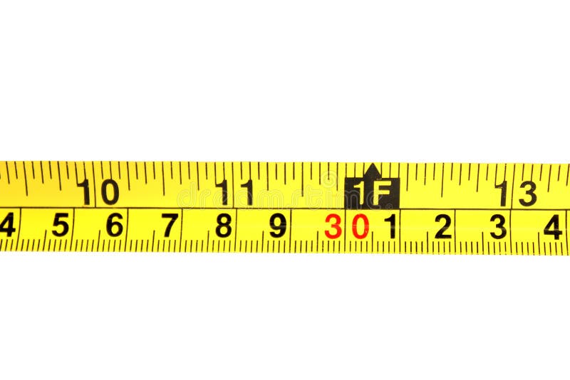 Yellow Tape Measure Isolated Stock Image Image of measuring, metric