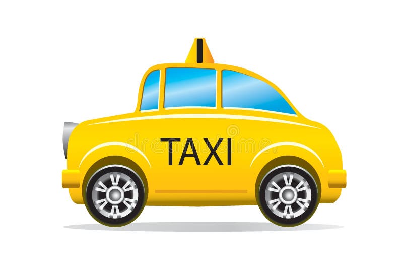 Yellow taxi cab stock illustration. Illustration of icon - 13527096