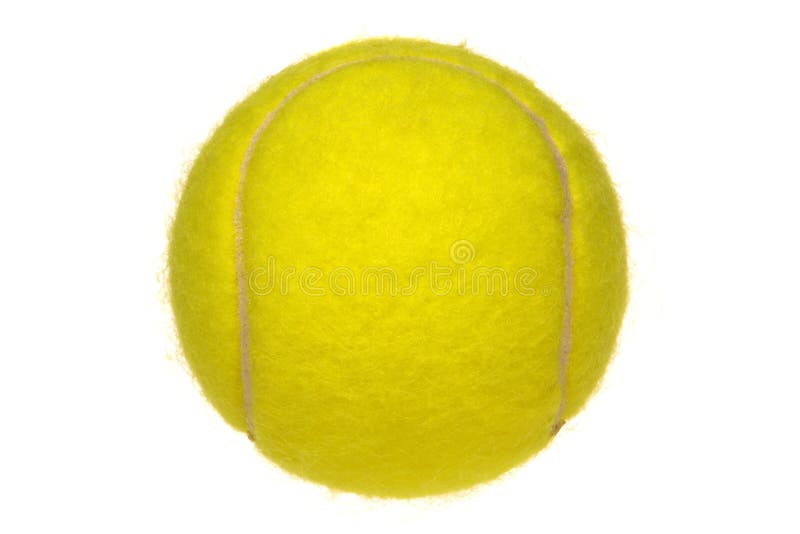 Yellow Tennis Ball Isolated on White Stock Photo Image of game