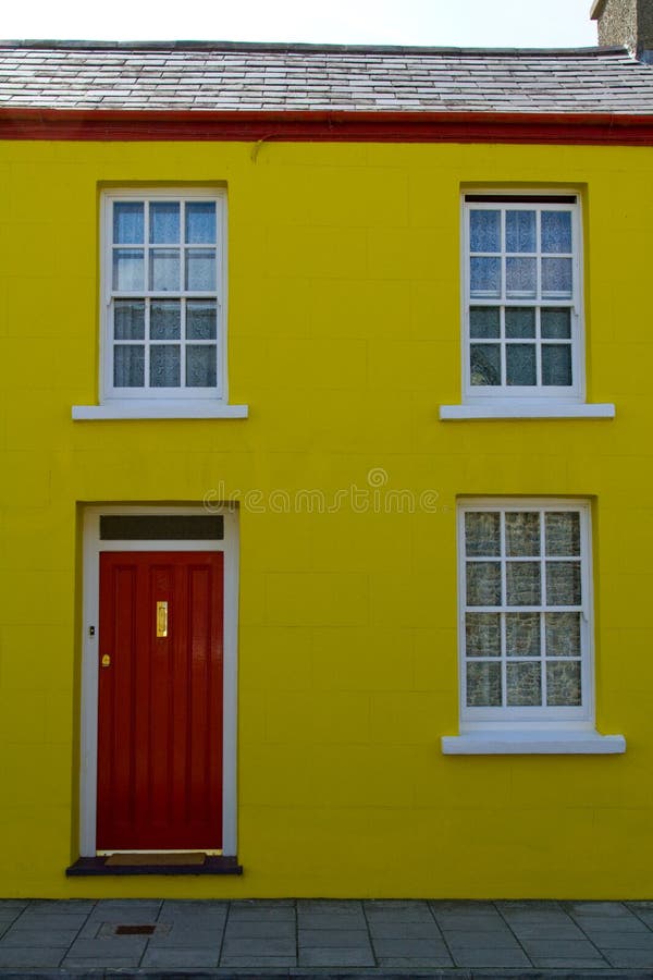 Yellow terraced house