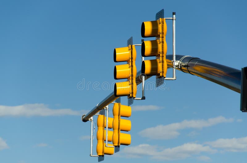 Yellow traffic lights stock image. Image of lights, danger 26930837