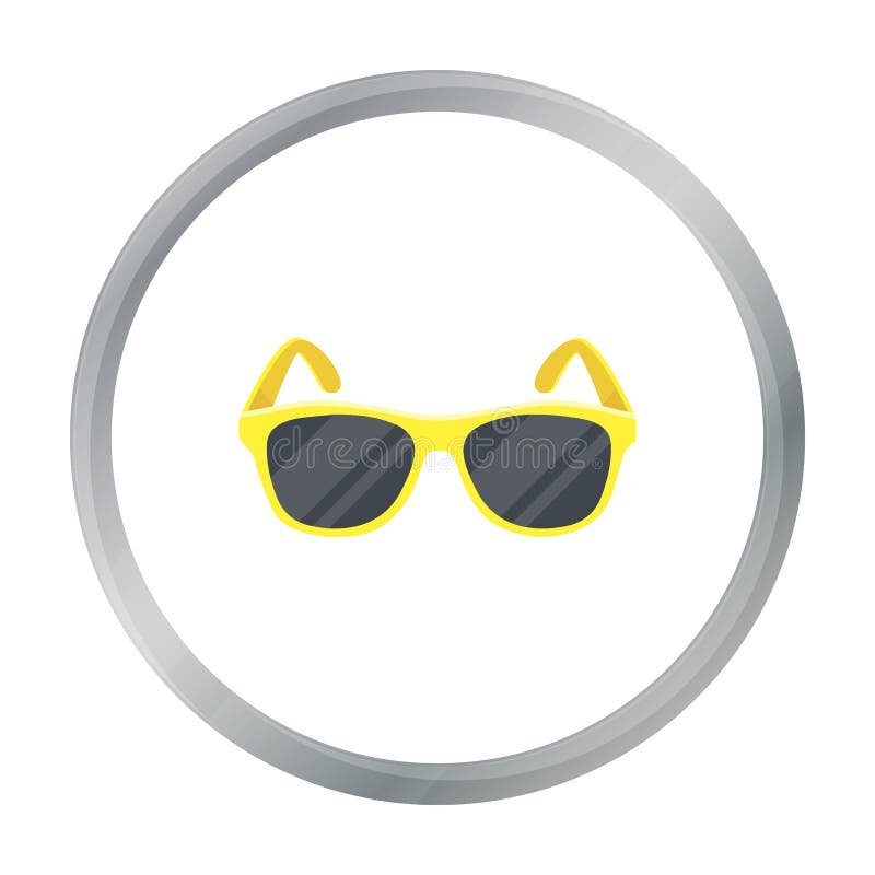 Brown sunglasses with yellow glasses png. Cartoon style. Illustration  isolated on transparent background. 25313506 PNG