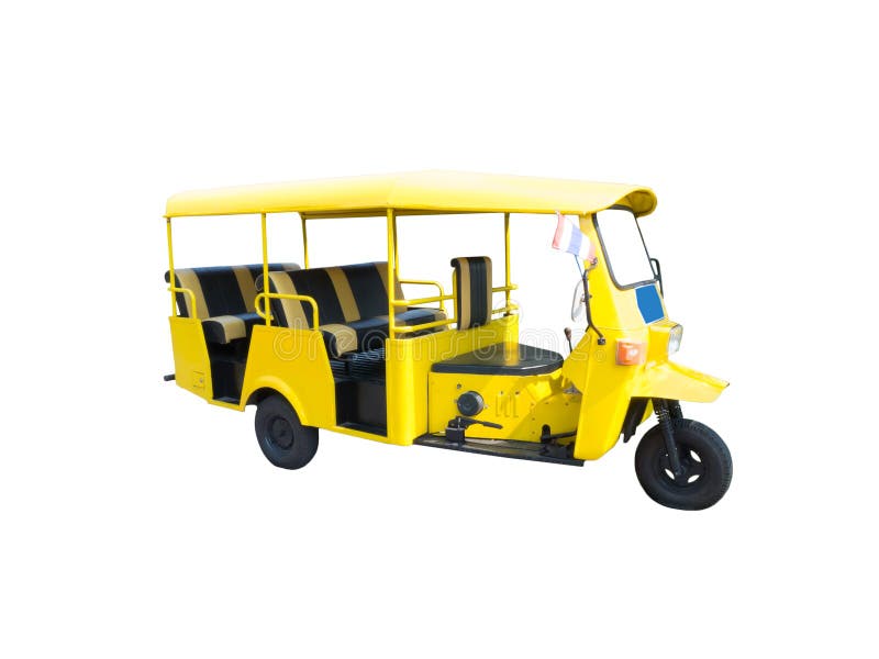 Yellow tricycle stock photo. Image of wheel, motorcycle 36187024