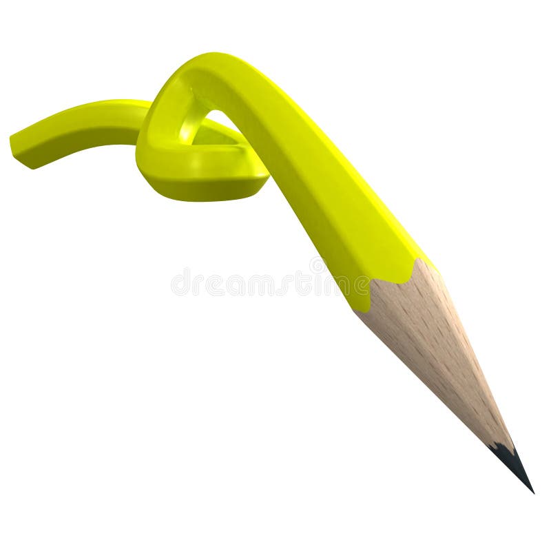 Yellow twisted pencil