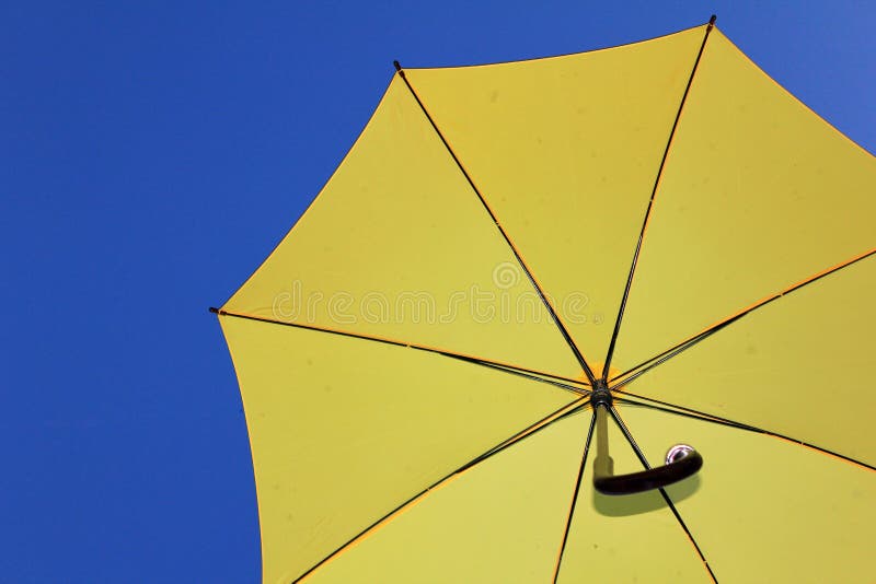 Yellow umbrella stock photo. Image of change, pressure 21403254