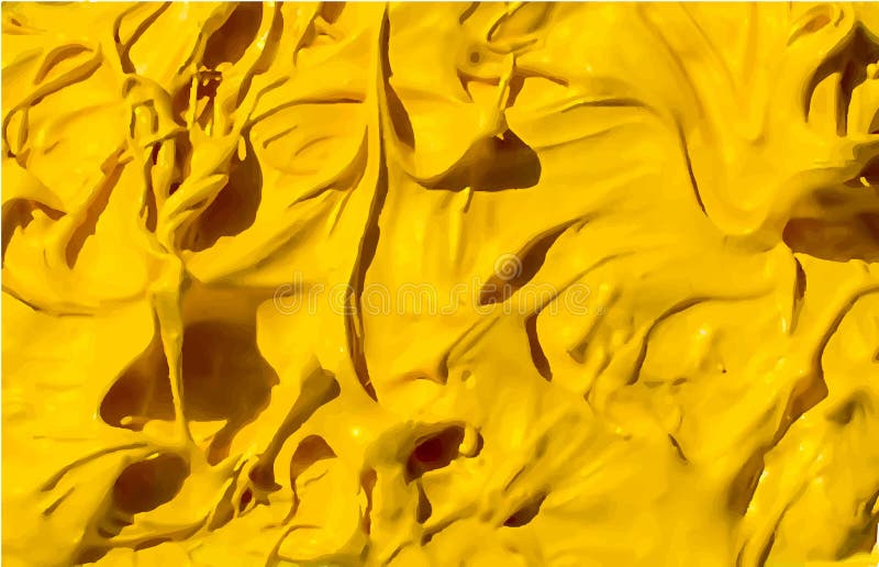 Yellow Vector Texture of Oil Paint Stock Vector Illustration of paint