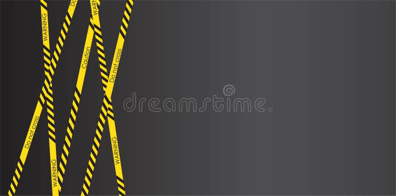 Yellow vertical tape. Barrier line on grey background, Vector illustration eps10 vector illustration