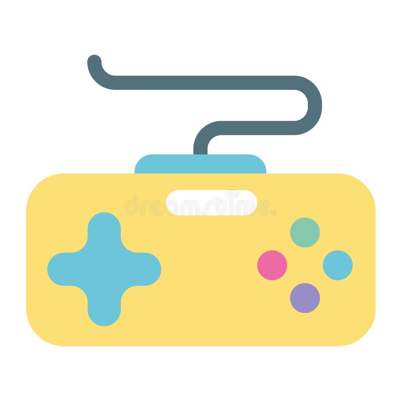 Yellow video game control stock vector. Illustration of yellow 244801125