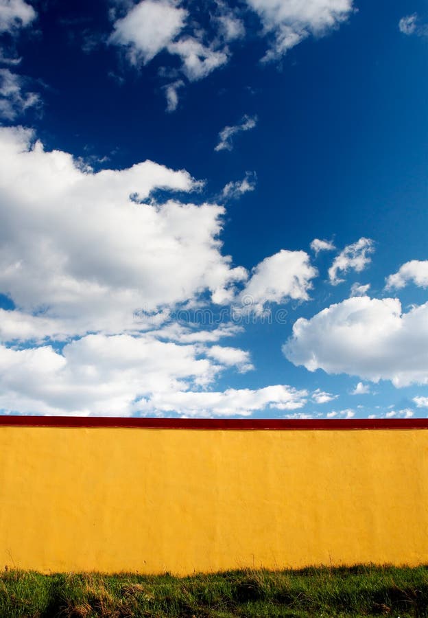 Yellow wall stock image. Image of peace, commercial, season - 2299123