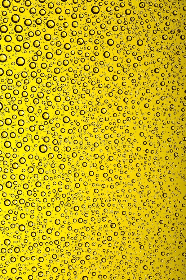 Yellow water drops stock photo. Image of macro, abstract 13553354