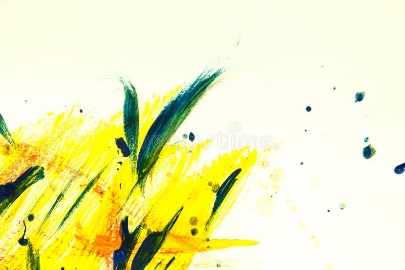Yellow Watercolor Paint Background Stock Illustration Illustration of