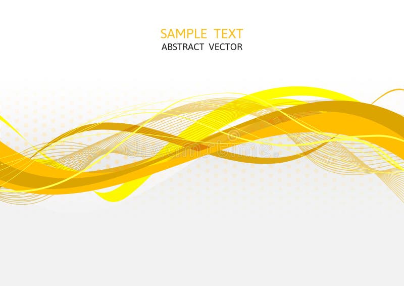 Yellow Wave Abstract Vector Background Stock Vector - Illustration of  pattern, shape: 99039380