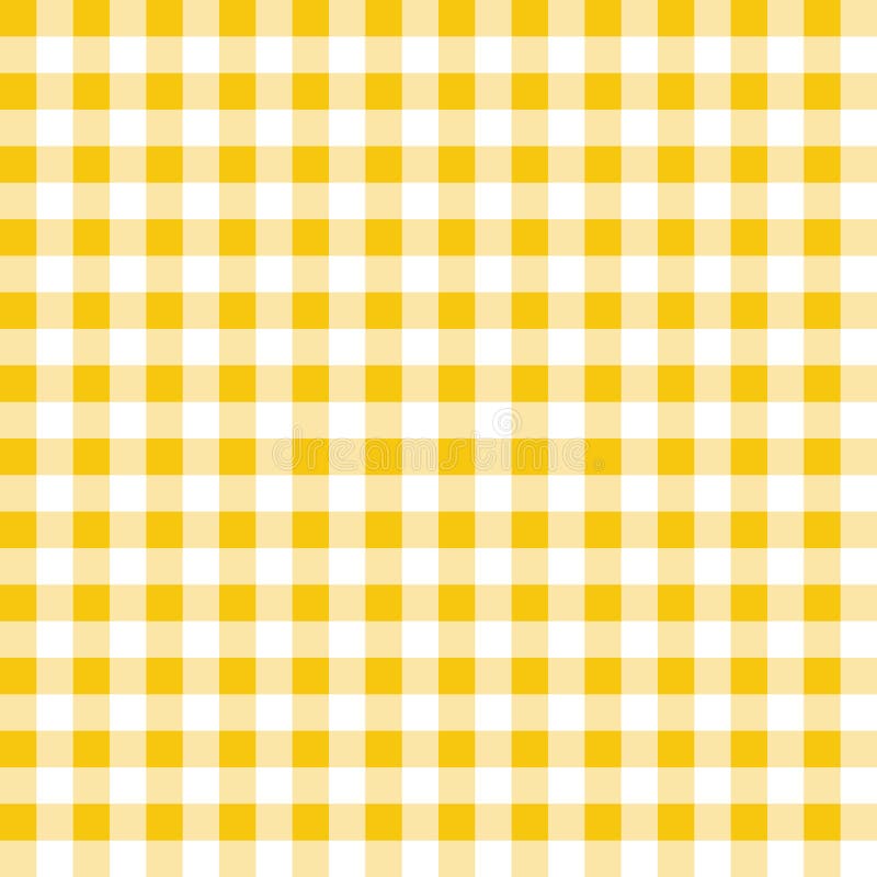 Yellow and White Plaid Vector Background. Seamless Repeat Checkered Pattern  Stock Illustration - Illustration of fashionable, fabric: 144629137