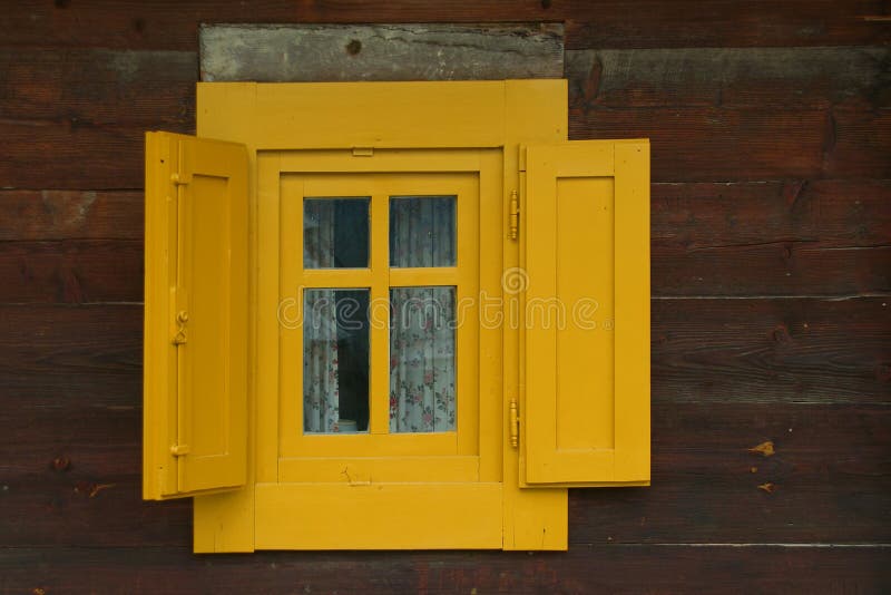 Yellow window royalty free stock image