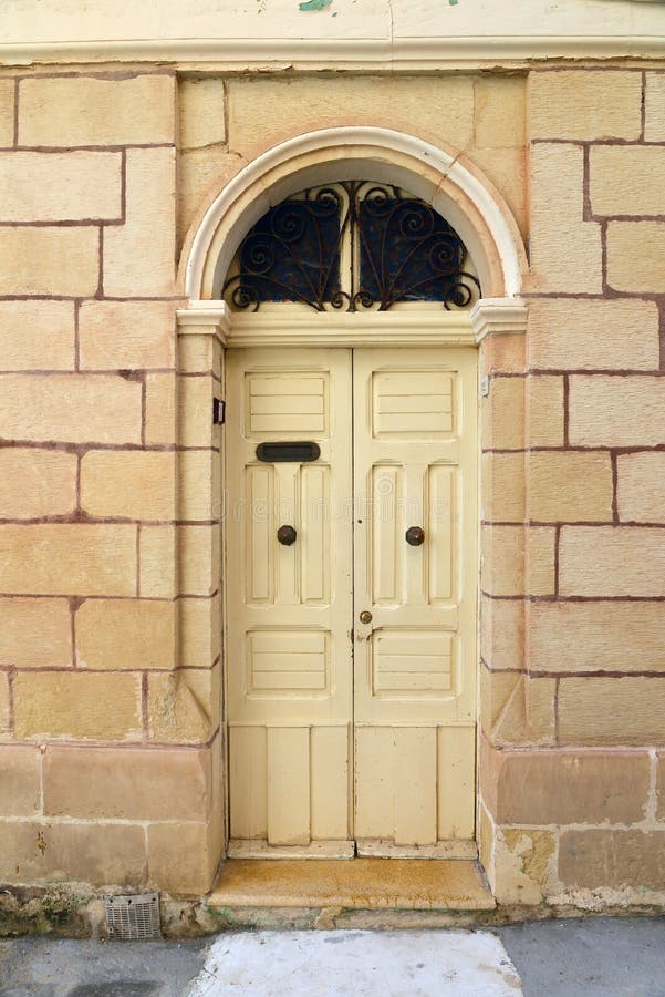 Yellow wooden door stock image. Image of closeup, painted 209429975