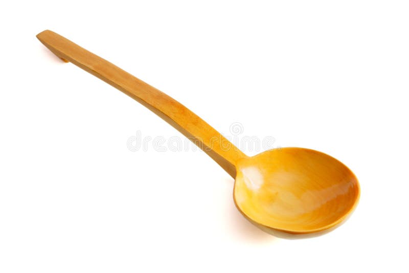 Yellow Wooden Spoon Isolated Stock Photo Image of varnish, handles