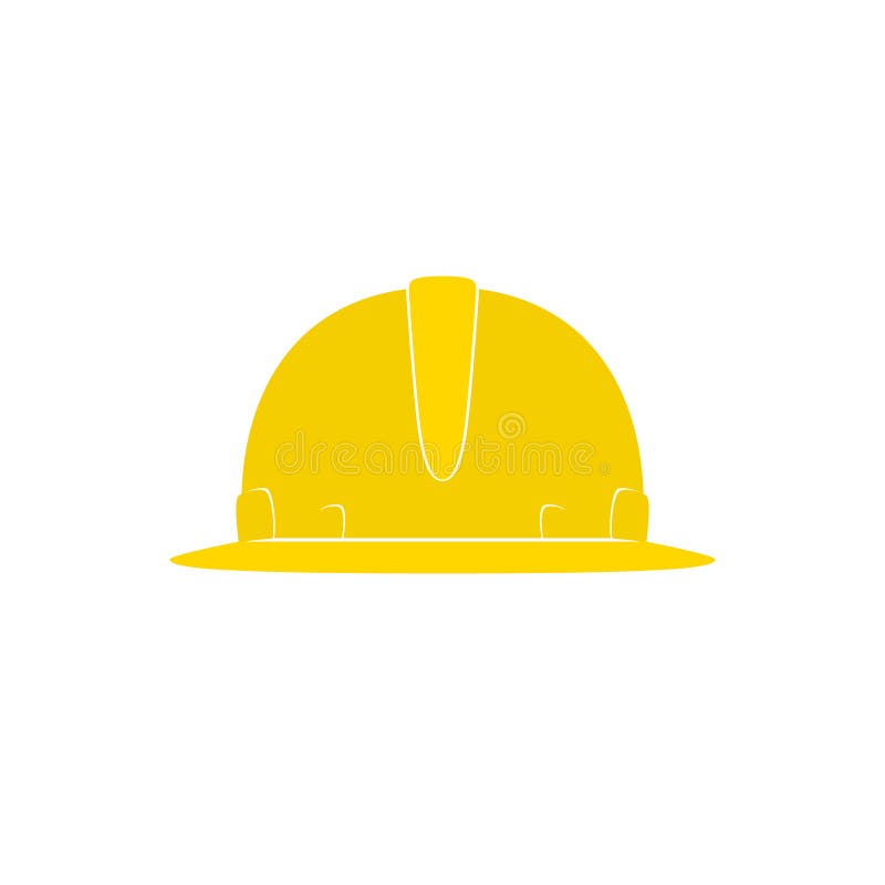 Yellow Working Hard Hat stock vector. Illustration of contractor - 91310000