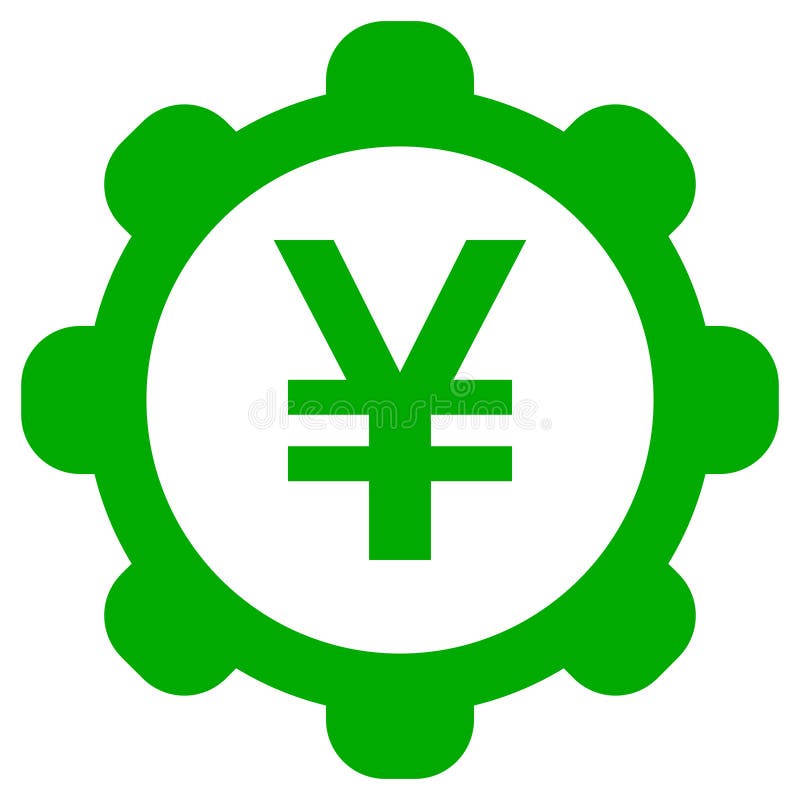 Yen e ruota immagini stock