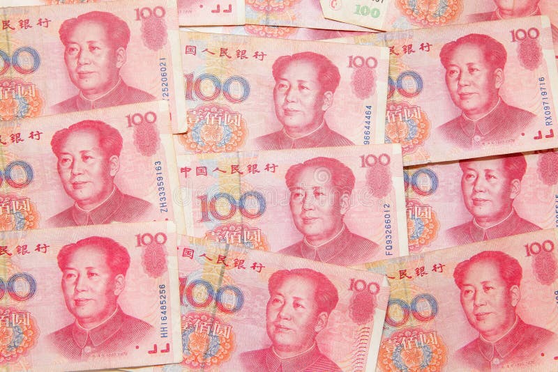 Many one hundred chinese yen paper money. Many one hundred chinese yen paper money