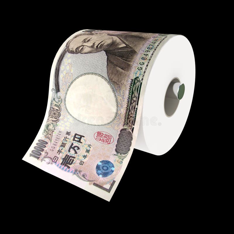 Yen lost power stock illustration