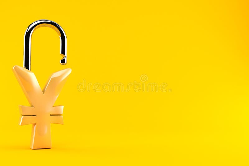 Yen padlock concept vector illustration