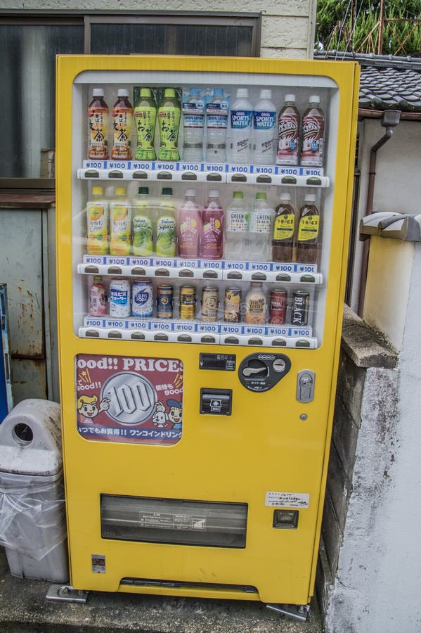 100 Yen Vending Machine at Kyoto Japan 2015 Editorial Photo Image of