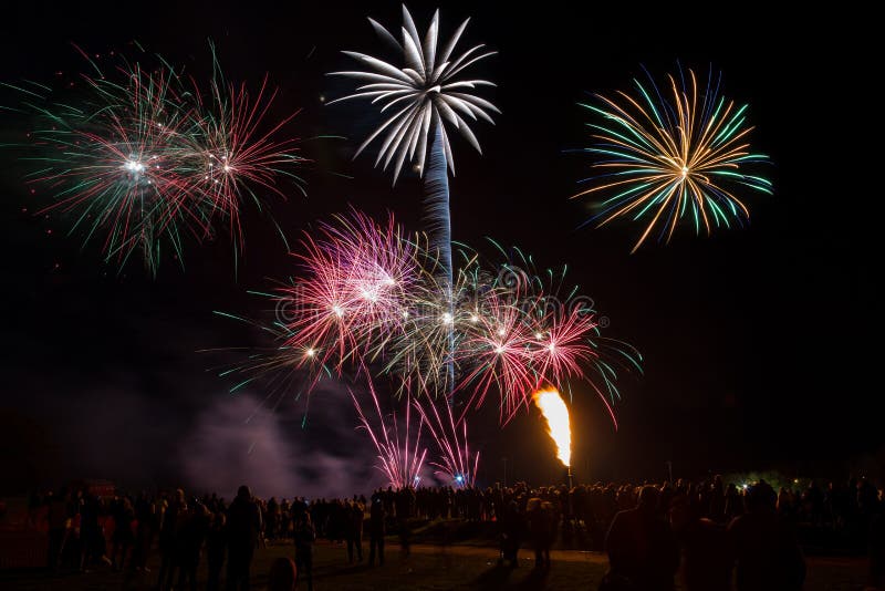 Yeovil Showground Firework `Knight` Night Stock Photo Image of night