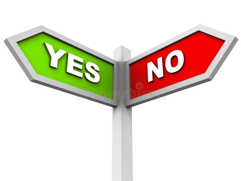 Yes or no stock illustration. Illustration of board, sign 28293949