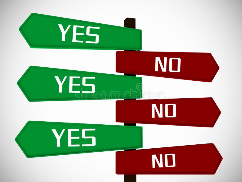 Yes no board stock illustration. Illustration of handwriting - 20448541
