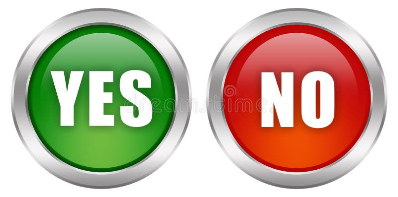 Yes no button stock illustration. Illustration of signboard - 16222061