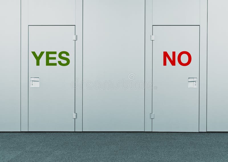 Yes or No, Concept of Choice Stock Image Image of preference