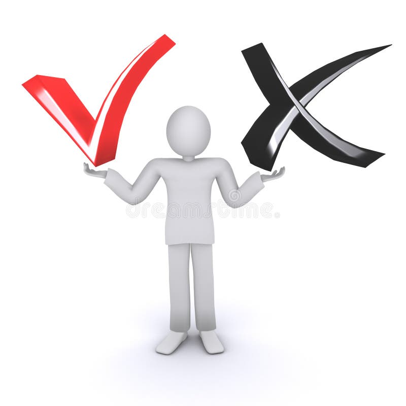 Yes or no, doubt royalty free illustration