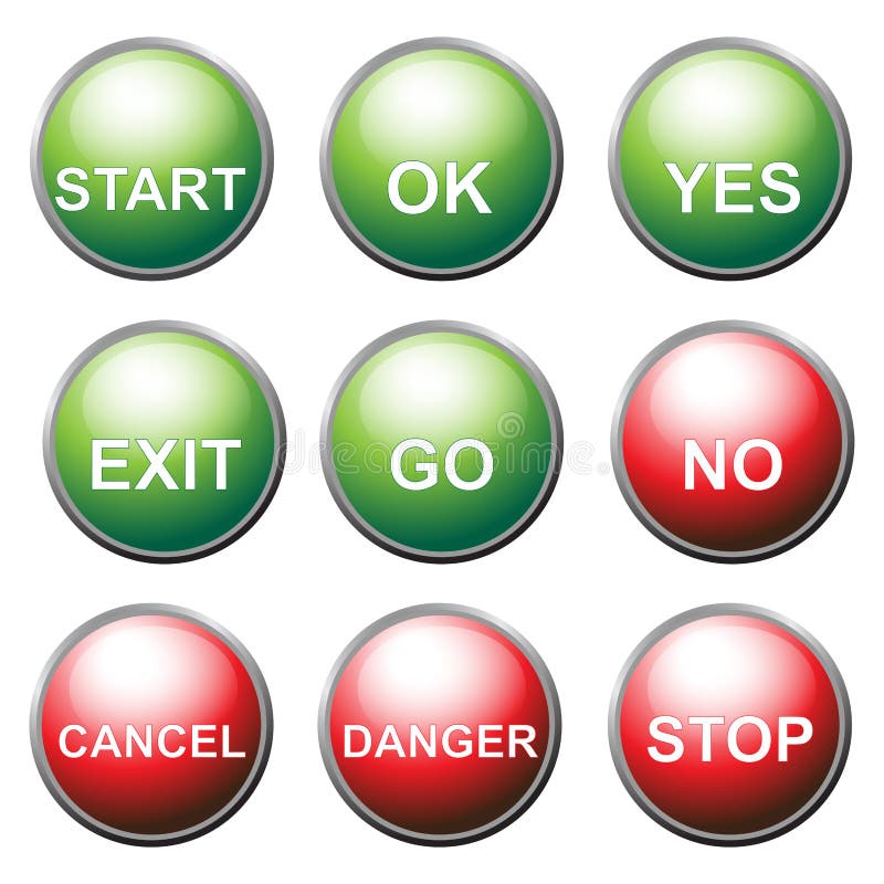 Yes and no button icon simple style Royalty Free Vector