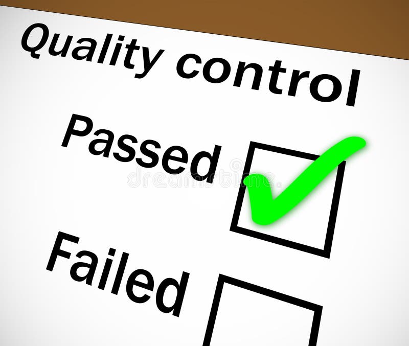 Agree accept. Quality Control. QC Pass. Passed. Assurance Pass.