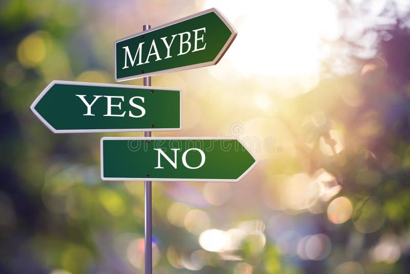 Yes or no road signs stock photo Yes or no road signs stock photo