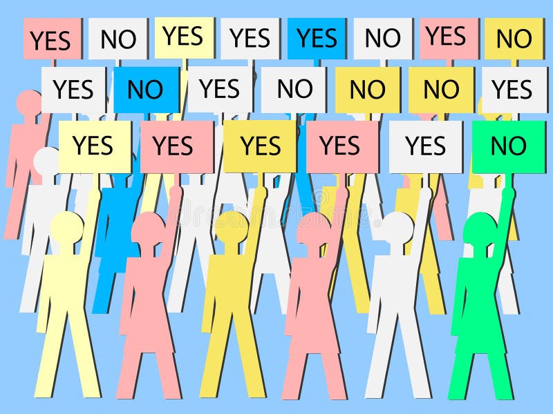 Yes No - Voters - Majority Wins (Vector)