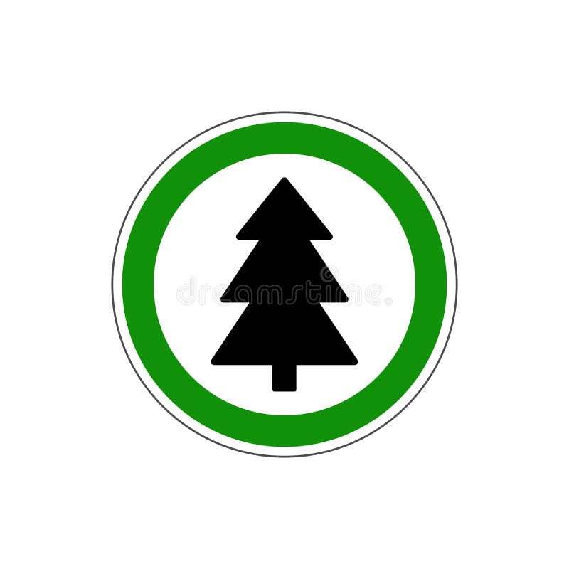 Tree Red Prohibition Sign Stop Symbol Stock Illustrations 216 Tree Red Prohibition Sign Stop