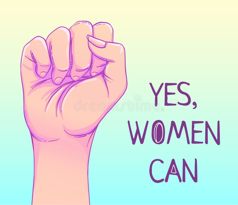 Women S March. Female Hand with Her Fist Raised Up. Girl Power Stock Vector  - Illustration of protest, international: 114747646