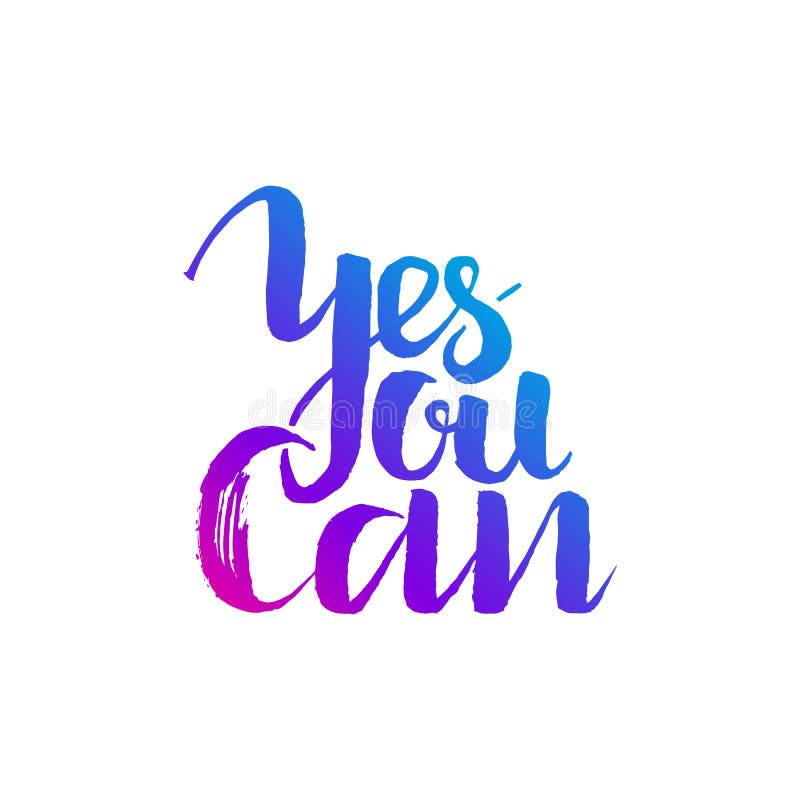 Yes you can quotes stock vector. Illustration of concept - 86574912