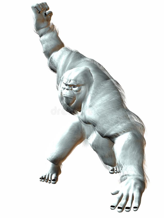 3 D Computer Render of Yeti. Yeti illustrations