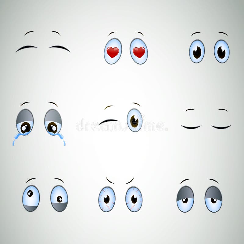 Yeux de bande dessinée illustration stock