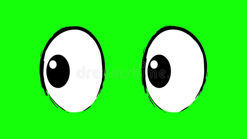 Yeux de dessin simple se déplaçant de gauche à droite en regardant autour. illustration libre de droits