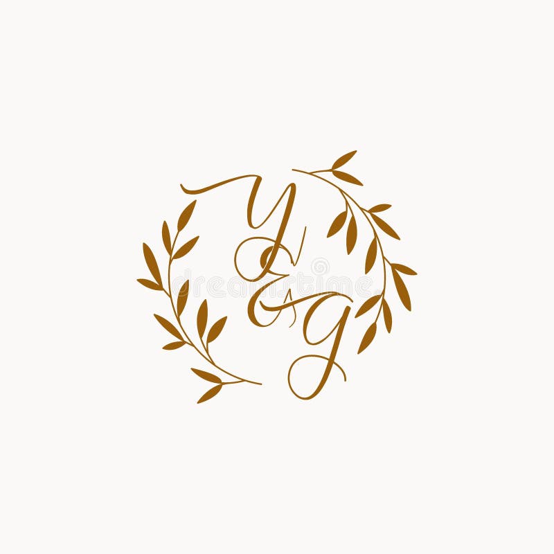 YG initial wedding monogram logo royalty free illustration