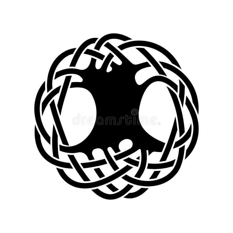 Yggdrasil Baum der Dekoration Entwurfs des skandinavischen keltischen Symbols des Lebens lizenzfreie abbildung