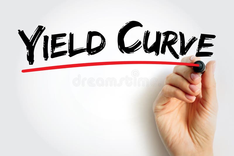 Yield Curve is a line that plots yields of bonds having equal credit quality but differing maturity dates, text concept background royalty free stock images