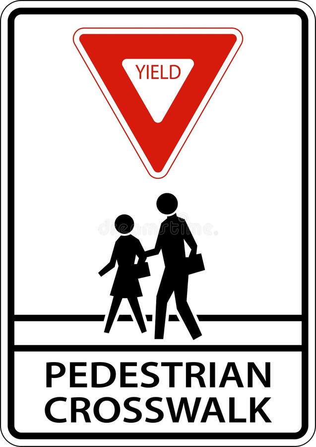 Traffic Regulation Rules Isolated United States Pedestrian Crossing Sign  Front Stock Vector by ©flatvectors 672593004
